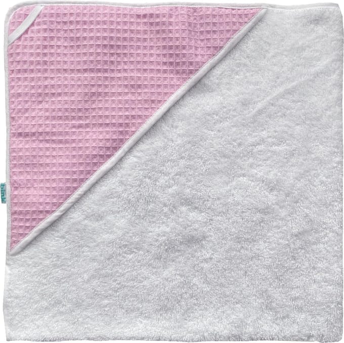 Badcape Pique (wafel) roze