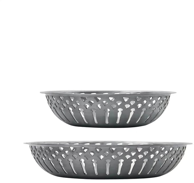 Nicolas Vahe Broodmanden Bread Antiek zilver - set van 2