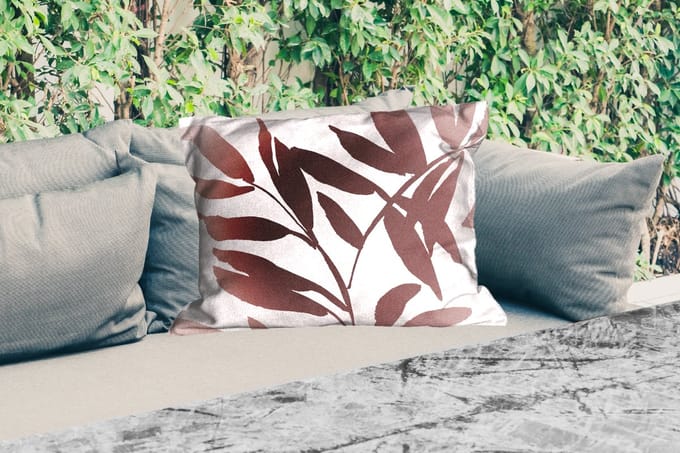 Buitenkussens - Bladeren - Design - Abstract - 60x40 cm - Weerbestendig