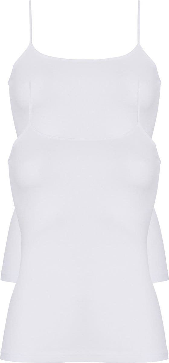 Ten Cate Shirt met smalle bandjes 2Pack Basic Wit - Maat XL