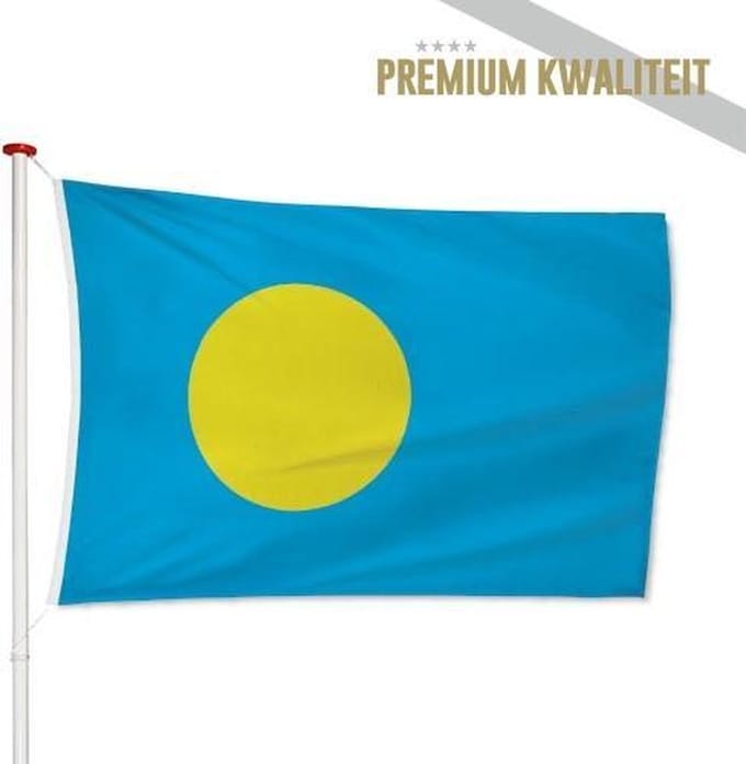 Palause Vlag Palau 40x60cm - Kwaliteitsvlag - Geschikt voor buiten