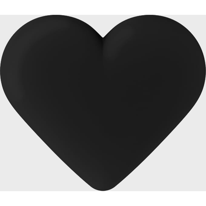Black Heart Silicone Sticker