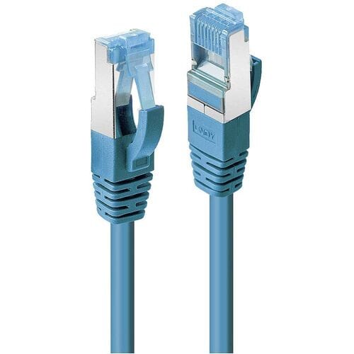 LINDY 47153 RJ45 Netwerkkabel, patchkabel CAT 6A S/FTP 10.00 m Blauw Afgeschermd 1 stuk(s)