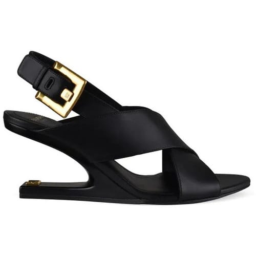 Balmain Anthem No Wedge-sandalen Zwart