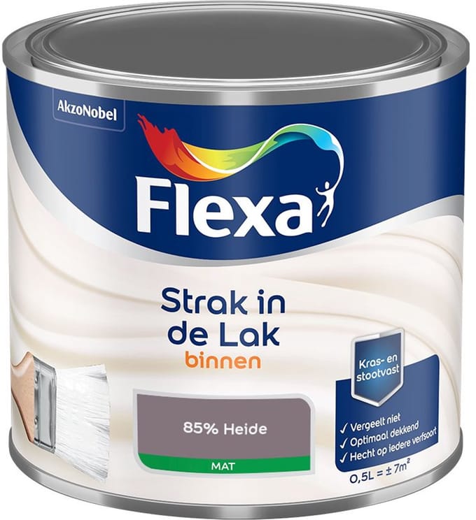 Flexa - Strak In De Lak Binnenlak Mat - 85% Heide - Mengverf - 500 Ml