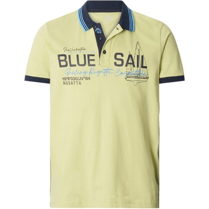 Jan Vanderstorm herren Poloshirt - 76/78 - lichtgroen - Plus Size