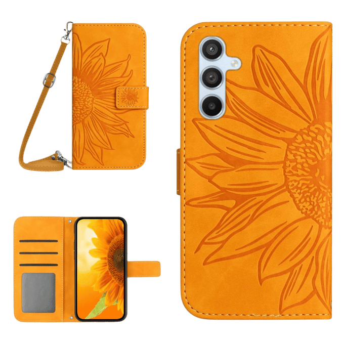 Mocaa Samsung A26 5G Sunflower Bookcase met Koord Geel
