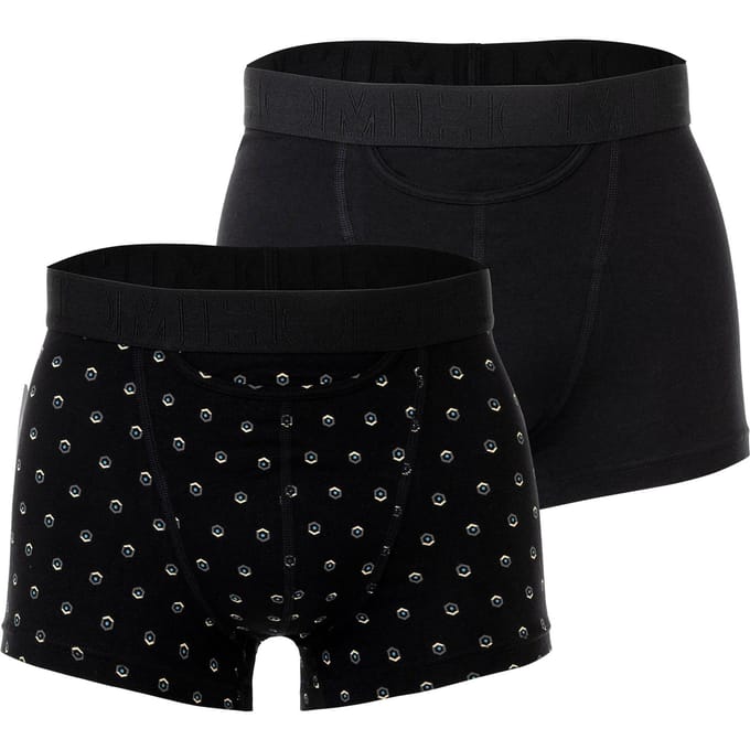 HOM - Gabriele #2 Boxer briefs H01 - 2p - Black/Black print - mannen - S