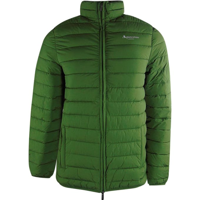 Aquascutum Heren Mock Neck Active Gewatteerd Jasje (Leger Groen)