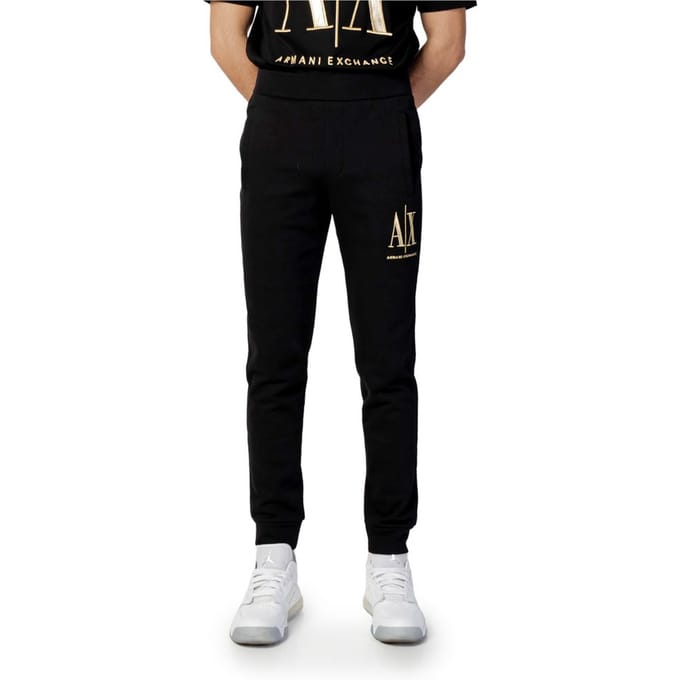 Armani Exchange Zwarte Katoenen Joggers (Trainingsbroeken)