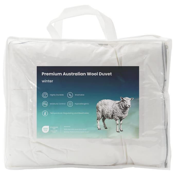 vidaXL - Dekbed - 155x200 - cm - Winter - 450 - GSM - Australische - Wol - Wit