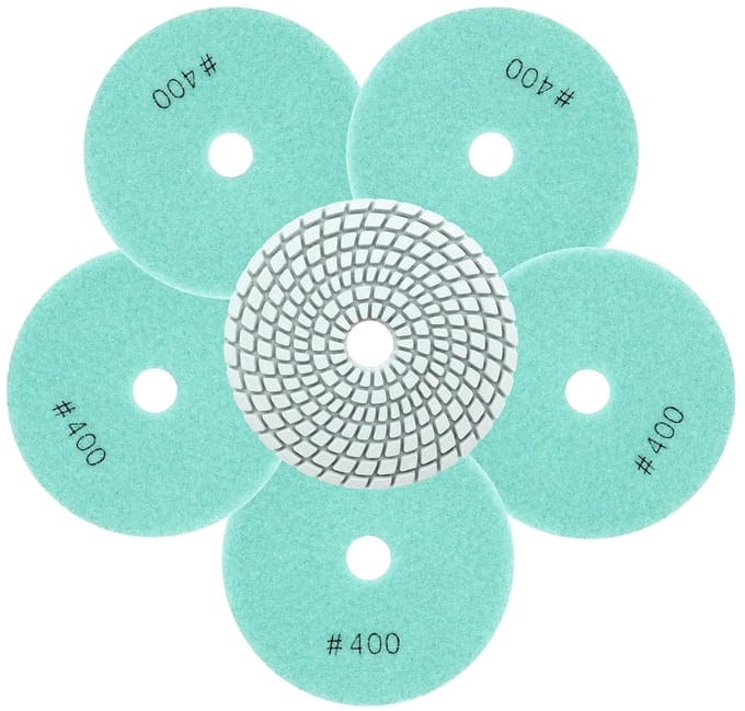 Diamant Polijstpads - Schuurschijven Nat - Steen Bewerken - Set van 6 Stuks - 100 mm Diameter