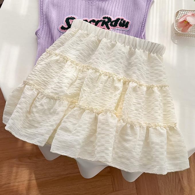 Nouvelle Jupe A-line Taille Haute, Petite Jupe Tutu, Jupe Courte. S jaune