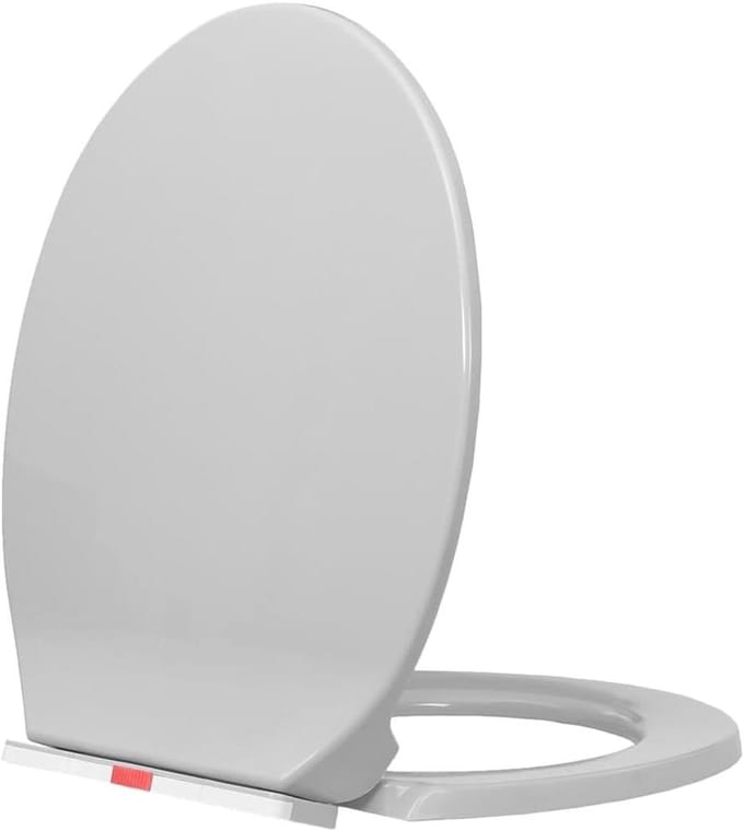 Toiletbril Ovaal - WC-bril - Stil Sluiten - Quick Release - 425 x 35 cm - Lichtgrijs