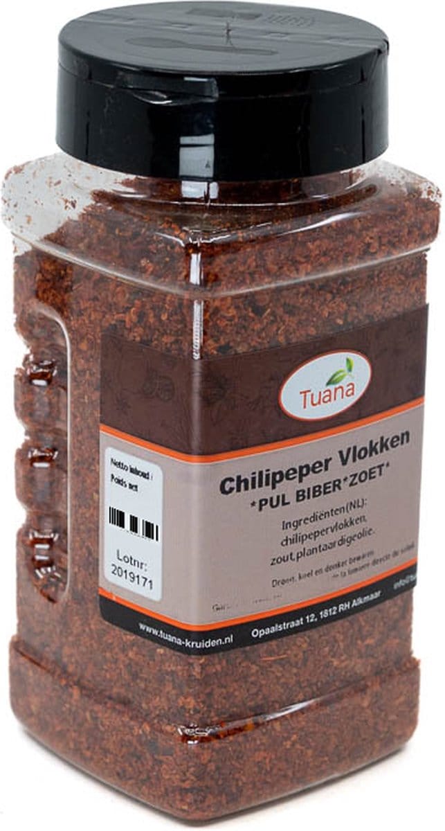 Tuana Kruiden - Pul Biber - (pittig) - Strooibus 450 Gram - Tuanashop - GP-P-0025