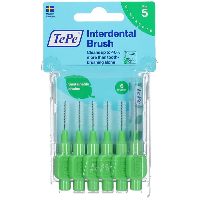 TePe Interdentale Ragers Original Groen ISO maat 5 – 0,8 mm (6 stuks)