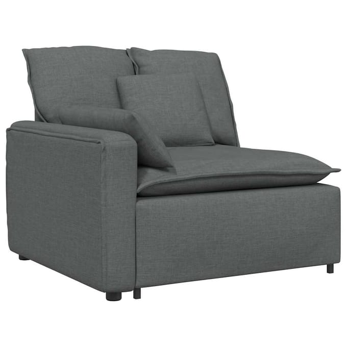 vidaXL - Modulaire - bank - Armleuning - eindmodule - met - kussens - 100 - cm
