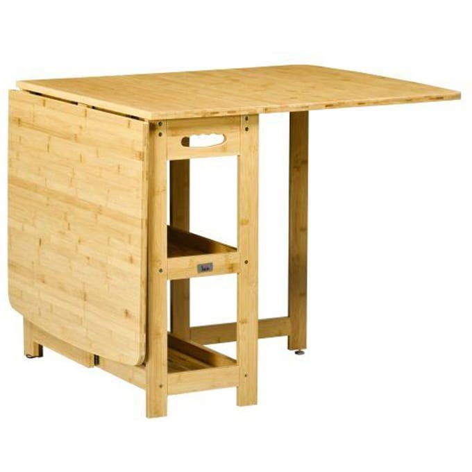 Eettafel - MUVOE - Uitschuifbaar - Opbergvakken - Verstelbare poten - 6 personen