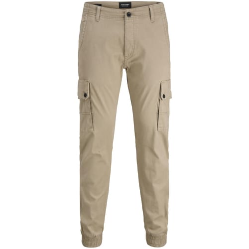 Jack & Jones - Heren Broek Paul Warner Cargo - Beige - Maat 28/32
