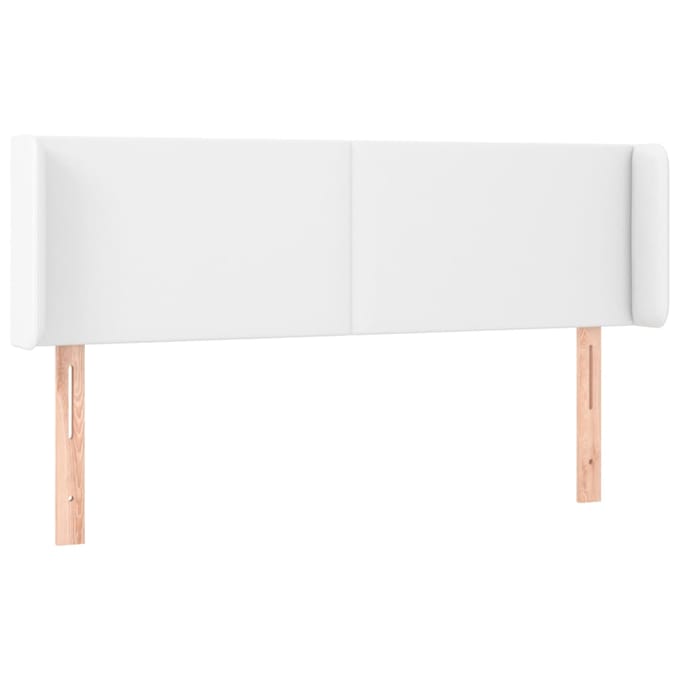 vidaXL - Hoofdbord - LED - 147x16x78/88 - cm - kunstleer - wit