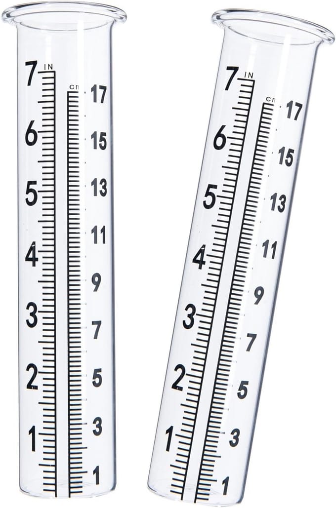 Regenmeter Glas Reserve Buis voor Tuin Gebruik 7 Inch Capaciteit