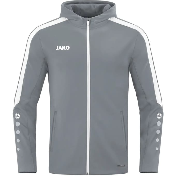Jako Power Jas Met Kap Dames - Steengrijs | Maat: 38