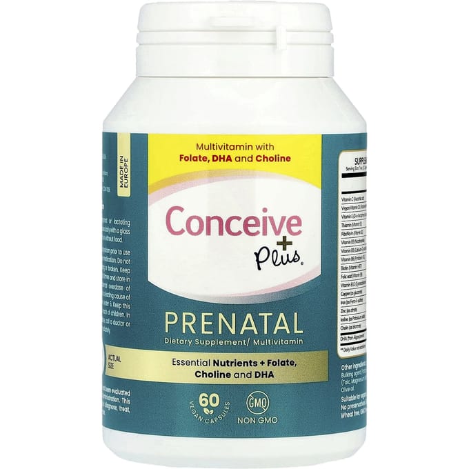 Conceive Plus, Prénatal, 60 Capsules Végétales