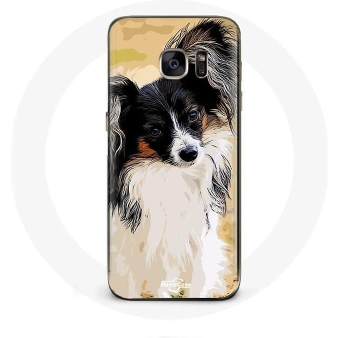 Case voor Samsung Galaxy S7 Edge Continental Miniatuur Spaniel Vlinder Hondenras