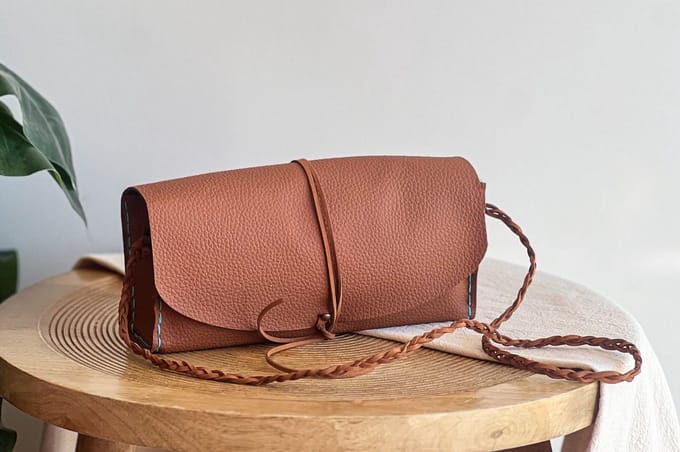 LC DIY Leren Clutch Cognac