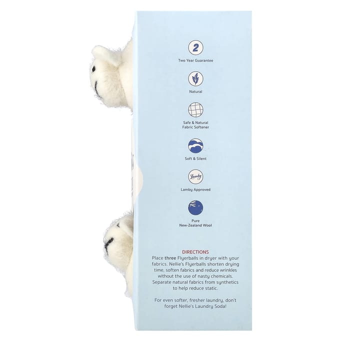 Nellie'S, Vliegende Ballen, 3-Pack white