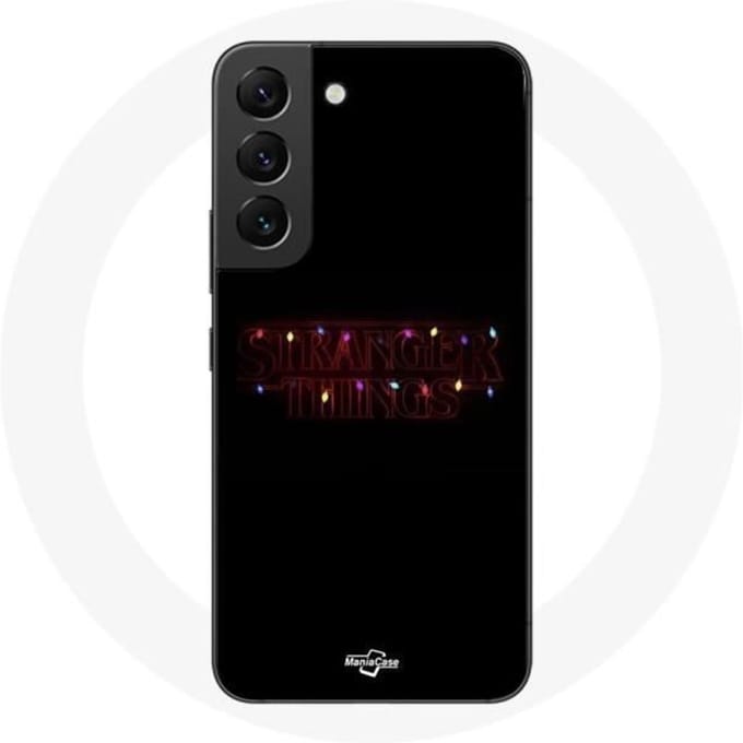 Coque - MANIACASE - Samsung Galaxy S21 FE - Souple - Noir - Stranger Things Joyeux Noël
