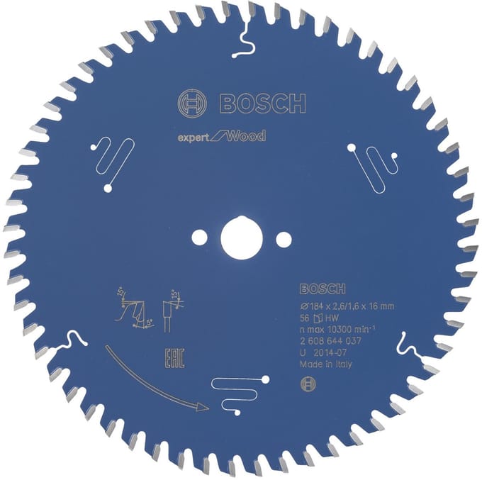 Bosch Accessories Expert for Wood 2608644037 Cirkelzaagblad 184 x 16 x 1.6 mm Aantal tanden: 56 1 stuk(s)