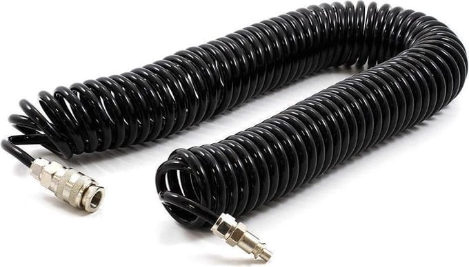 All Ride Luchtslang - 6 mm - 10 meter - 10 kg/cm² - spiraalslang - met snelkoppelingen