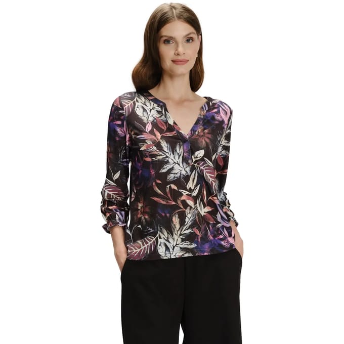 Dames gebreide blouse met bloemenprint Greenpoint