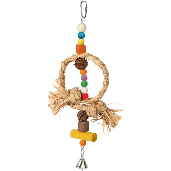 Raffia natuur vogel speelgoed Kerbl (x1)