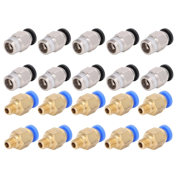 20 stuks 3D-printer pneumatische fitting PC4?M6 PC4?10 Accessoireset Kit voor Creality Ender 3 beige
