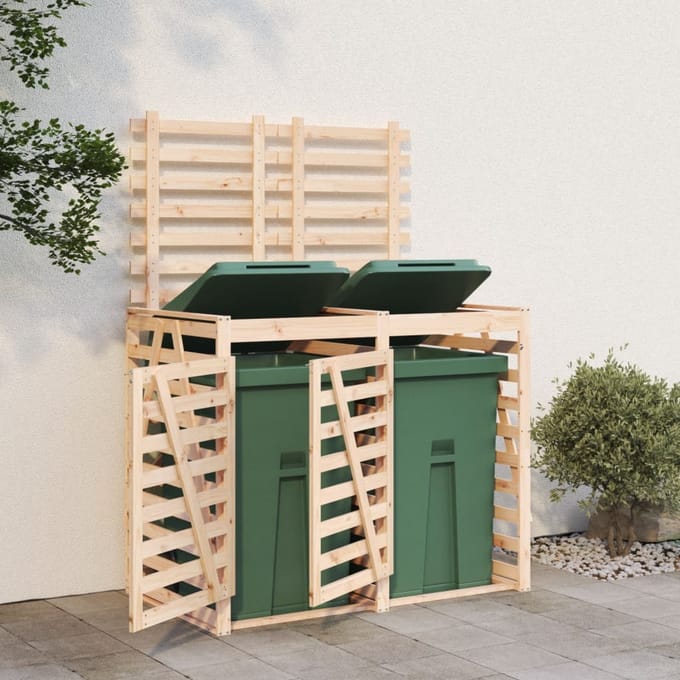 vidaXL - Containerberging - dubbel - massief - grenenhout