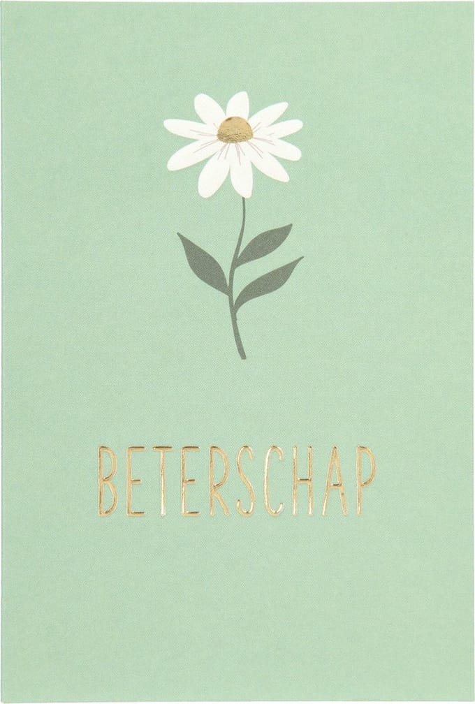 Depesche - Wenskaart "Gewoon Mooi", klein met de tekst "Beterschap" - mot. 008