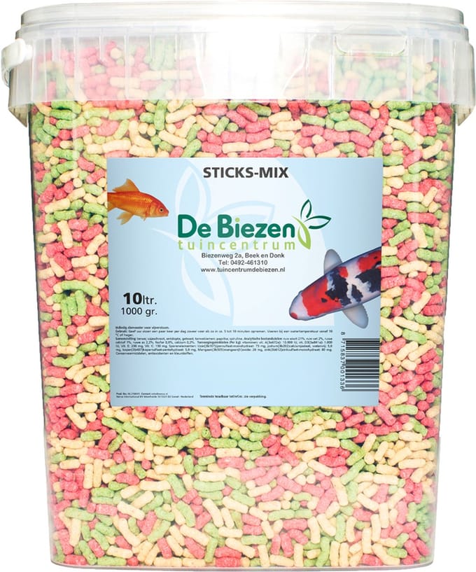 Biezen sticks mix - Visvoer - 10l