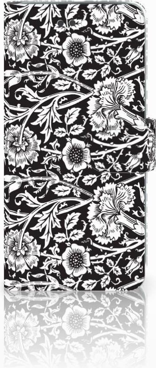 Apple iPhone 7 Plus | 8 Plus Hoesje Black Flowers