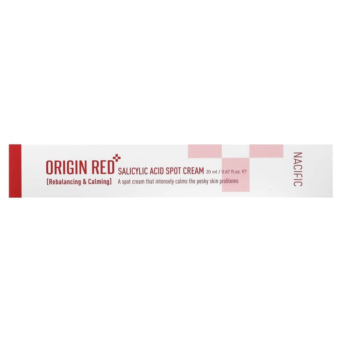 Nacific, Origin Red Salicylzuur Spot Crème, 0,67 fl oz (20 ml) white
