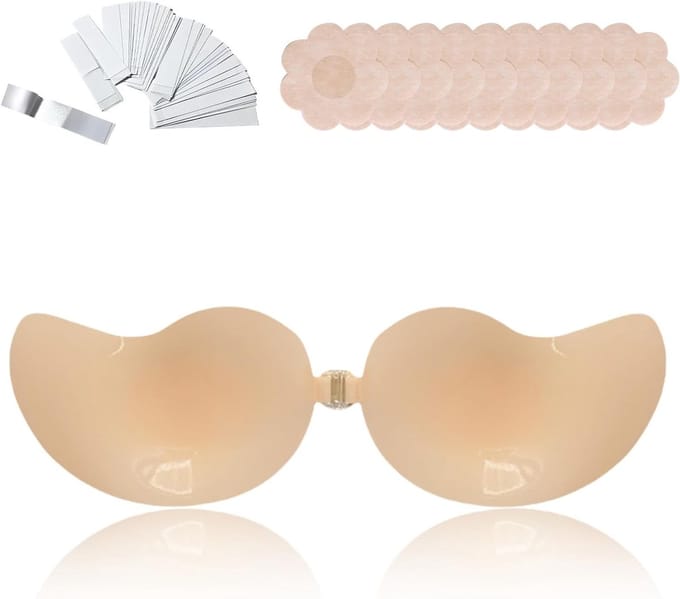 Onzichtbare Strapless Bh Herbruikbaar Zelfklevend Push-Up Model voor Feestjurken en Bruidsjurken