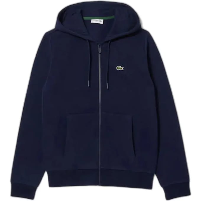 Lacoste heren hoodie sweatsvest - met rits - navy blauw