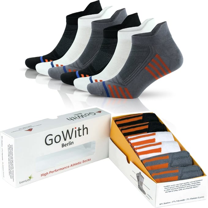 GoWith Bamboe Sneaker Sokken-6 paar-Naadloze Comfort-40-44