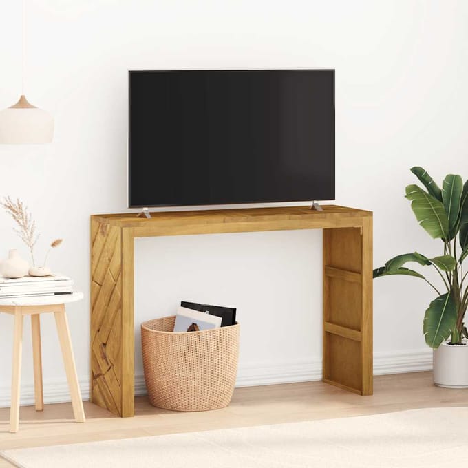 vidaXL - Wandtafel - 110x35x75 - cm - massief - teakhout