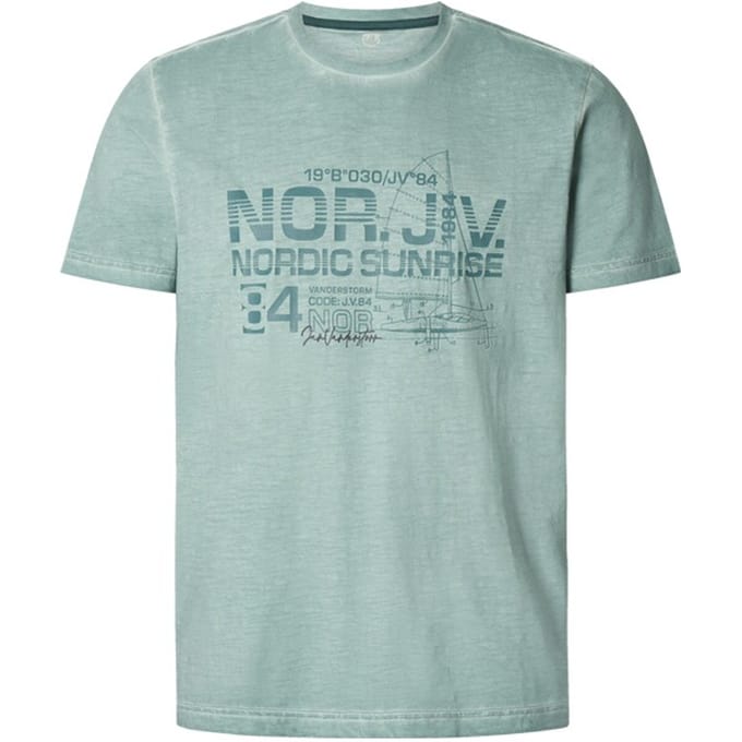 Jan Vanderstorm herren T-Shirt - 56/58 - groen - Plus Size