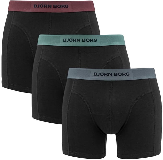 Björn Borg heren premium cotton stretch 3P boxers combi zwart II