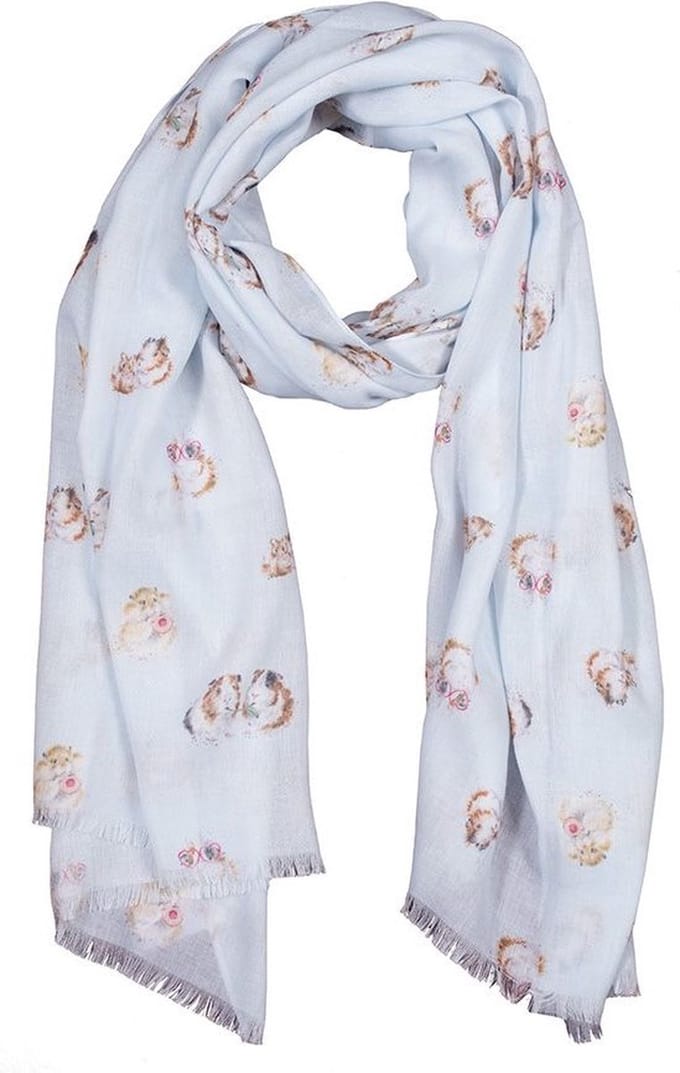 Wrendale Sjaal - 'Lettuce be Friends' guinea pig & hamster scarf
