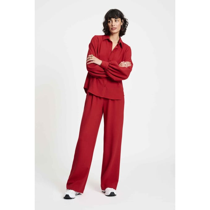 POM Amsterdam Blouse - Chili Red Taglia: 42 | Maglie a manica lunga Outlet | Donna | Rosso