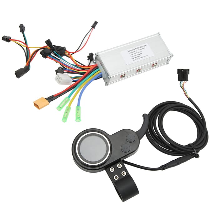 Elektrische Fiets Borstelloze Controller Kit met LCD Display Fiets Scooter Motor Onderdelen Accessoires 36 48V 500W white
